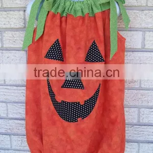 Halloween Boutique Clothing Baby Girl Halloween Outfit Pumpkin Romper Baby Romper thumbnail-3