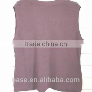 Extra Size Fat Women Pointelle Pattern Sweater Vest thumbnail-2