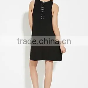 Cross With the A-line Sleeveless Dresses thumbnail-1