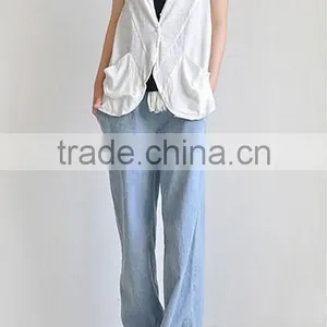 Hot Sell Women Summer Baggy Pants High Street Denim Wide Leg Straight Sweat Pants Jogger Jeans for Women thumbnail-3