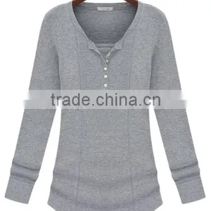 Oem Latest Casual Dresses for Women,custom Ladies Long Sleeve T-shirts thumbnail-3
