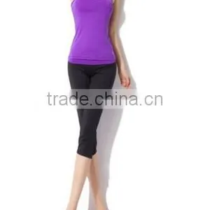 Purple Women Aerobics Pant Yoga Clothing Body Building Sport Wear thumbnail-1
