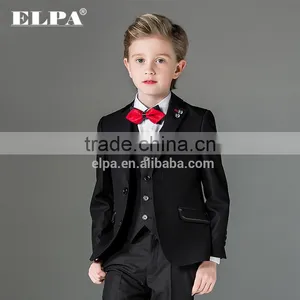 ELPA NXB0075 Designer 3 Piece Fancy Tailor Made Slimming Black Red Boys Suits thumbnail-1
