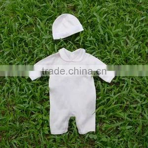 Long Sleeve Knitted Baby Girl Romper Sweater With Hat thumbnail-1