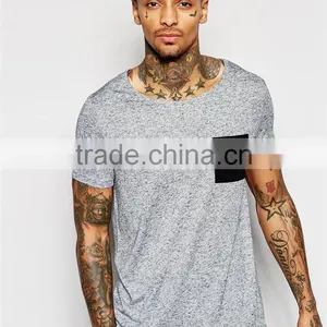 Guangzhou Shandao Factory 160g 100% Cotton O-Neck With Pocket Casual Summer Short Sleeve T Shirt Design thumbnail-2