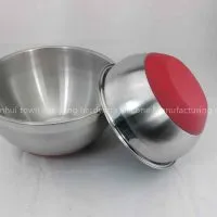 Stainless Steel 3pce Set Silicone Black Mixing Bowl thumbnail-1
