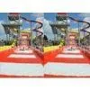 Family Play Fun Outdoor Commercial Fiberglass Water Slides Red For Holiday Resort thumbnail-1