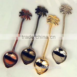 Electroplate Vintage Coffee Spoon Ice Crea Spoon/hy Zinc Alloy Creative Spoon and Fork /fancy Dessert Spoon Tableware thumbnail-3