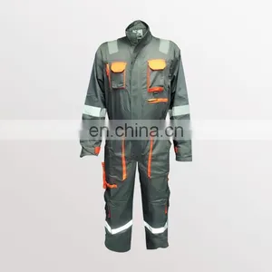 EN340 100% Cotton OEM Customized Fire Retardant Multi-pocket Reflective Coverall thumbnail-6