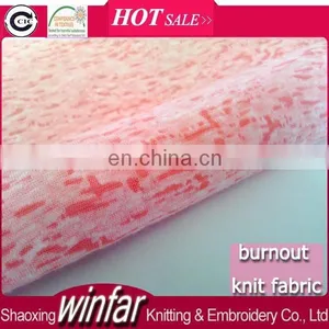 Winfar Textile Hot Sale CVC Polyester Cotton Jersey Knitted Burn Out Fabric thumbnail-1