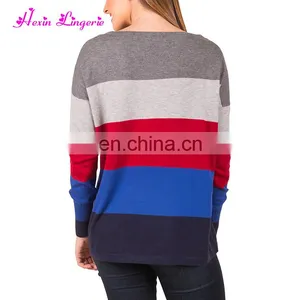 Oem Ladies Splicing Solid - Colored Winter Custom Knit Crop Ladies Sweater thumbnail-4