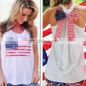 2016 Hot Sale Flag Pattern Sleeveless Waistcoat With Bowknot thumbnail-1