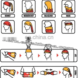 LINGSHANG Multifunctional Seamless Stock AZO Free Face Mask Headwear Bandana thumbnail-4