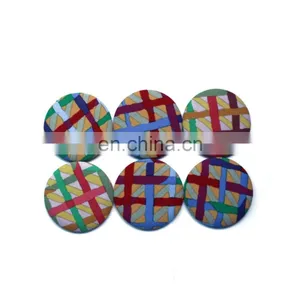 Hot Selling Antique Fabric Covered Pocket Mirror thumbnail-1