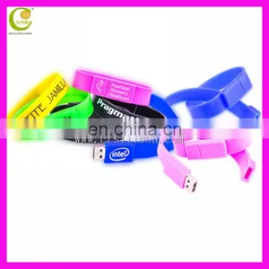 Custom Logo Waterproof Silicone Usb Slap Bracelet Usb Wristband Usb Flash Memory Stick thumbnail-5