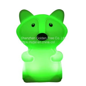 3D LED Silicone Acrylic Friendship Kids Sensor Batteries Small Baby Animal Night Bed Light Remote Control Lamps With USB Charger thumbnail-2