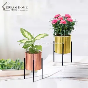 Metal Flower Stand With Flower Pot thumbnail-3