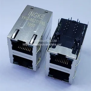 INGKE YKG-862119NL Direct Substitute TE 1840855-1 2 Port 1000 Base-T Through Hole RJ45 LAN Transformer thumbnail-1