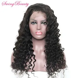 100% Natural Human Hair Wig Handmade Frontal Swiss Lace thumbnail-1
