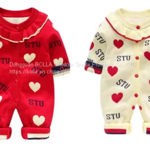 Factory Direct Sales Hot Newborn 100% Cotton Cute Printed Cherry Jumpsuit Boy Jumpsuit Newborn thumbnail-2