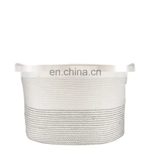 2020 Hot Selling European and American Round Cotton Rope Storage Basket thumbnail-1