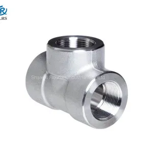 High Pressure Stainless Steel Forged Steel Pipe Fitting/ ASME B16.11 Equal Tee thumbnail-1