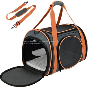 Carrier With Big Space, 5 Mesh Windows, 4 Open Doors for Comfortable Travelling Luxury Designer Dog Carrier thumbnail-1