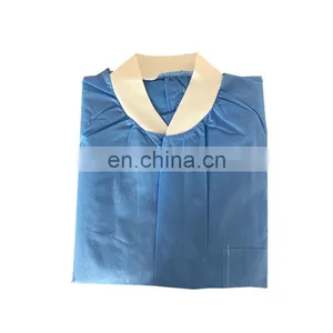 Non Woven Lab Coat For Doctor Uniform Knit Cuffs And Collar thumbnail-5