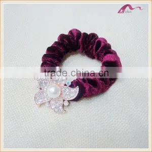 Luxury Fashion Flower Hijab Velvet Hair Scrunchies Wholesale Quality Choice thumbnail-1
