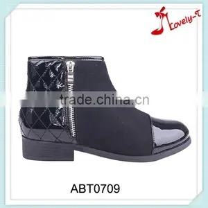 Groundwork Safety Double Zipper Ankle Boots Superfly Low Heel Boots in China thumbnail-1