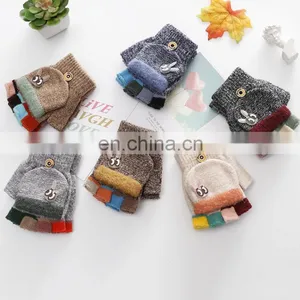 Warm Winter Gloves Kids Children Cute Lovely Mittens Hand Gloves Safety Gloves MIXED Color Wool SONICE3144 ONE Size CN;JIA thumbnail-1