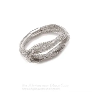 Silver Colored Simple Rattan Napkin Ring Wholesale thumbnail-4