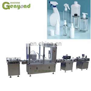 Automatic Linear Type Spray Bottle Medical Alcohol Liquid Disinfectant Filling Capping Labeling Machine Line thumbnail-5