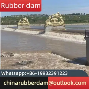 Large Span Hinge Dam, Full Width Rubber Rolling Dam, Water Storage Dam, Inflatable Dam in Stock thumbnail-3