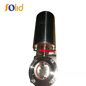 Stainless Steel Sanitary SS304/SS316 Butterfly Valve With Pneumatic Actuator thumbnail-1