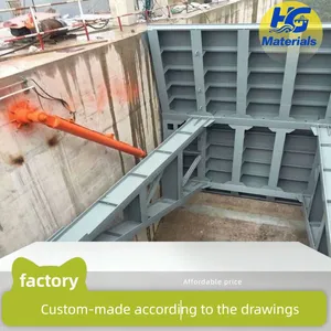 Steel Gate Manufacturer River Flood Control Stainless Steel Water Sealing and Flood Discharge Large Flat Sliding Curved Gate thumbnail-1