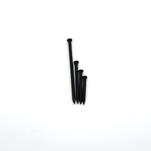 Black Steel Concrete Nails Smooth Shank 0.120