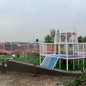 Outdoor Rainbow Rope Net Playground Equipment thumbnail-3