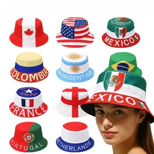 Wholesale Football National Team Buket Hat Soccer Fan Scarf Soccer Cup Fashion Accessories thumbnail-1