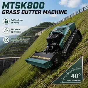 MTSK800 RC Remote 800mm Weed Cleaning Robotic Mulcher for Hillside Vegetation Cutting Flail Mower thumbnail-1