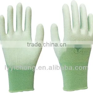 Black pu Coated Gloves En388/black pu Black Nylon Work Gloves thumbnail-5