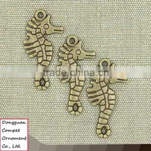 Wholesale Antique Brass Retro Stereo Zinc Alloy Hippocanpal Pendant thumbnail-3
