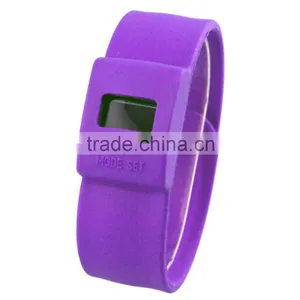 LP1141B_PU Cheapest Promotion Choice Colorful Silicone Slap on LCD Silicone Ion Watch thumbnail-3