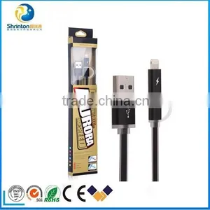 High Quality 2-in-1 Lighting and Micro USB to USB Data Sync Charger Cable 3.3ft With Intelligent Charging Lamp for Micro/Iphone thumbnail-1