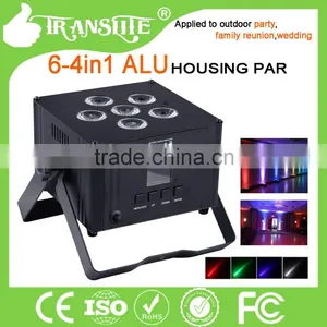 Hot Sale Battery Powered 4in1 RGBW Aluminum Housing LED PAR Stage Light thumbnail-1