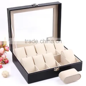 C35-1 ANPHY 10 Pcs Square Watch Box High Grade Display Watches Quality Choice thumbnail-5