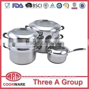 8 Pcs Stainless Steel Cookware Set for Wholesale thumbnail-1