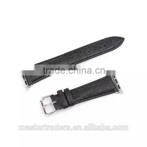 Cheap Crocodile Grain Genuine Leather Watch Band Wrist Strap For 38MM Apple Watch MT-3566 thumbnail-6