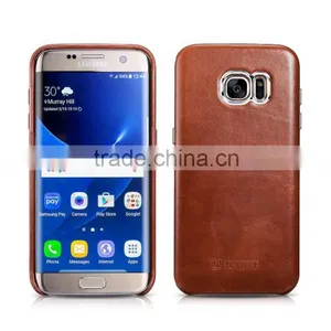 Icarer Vintage Series Real Leather Case for Samsung S7 Edge/s7 Luxury Full Anti Shock Protective Leather Back Cover for s7 Edge thumbnail-3