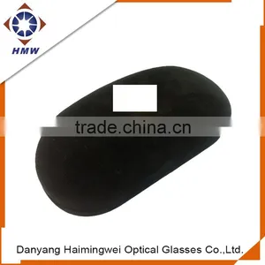 Black Double-faced Pile Sunglasses Case, Hard Eyewear Case thumbnail-1